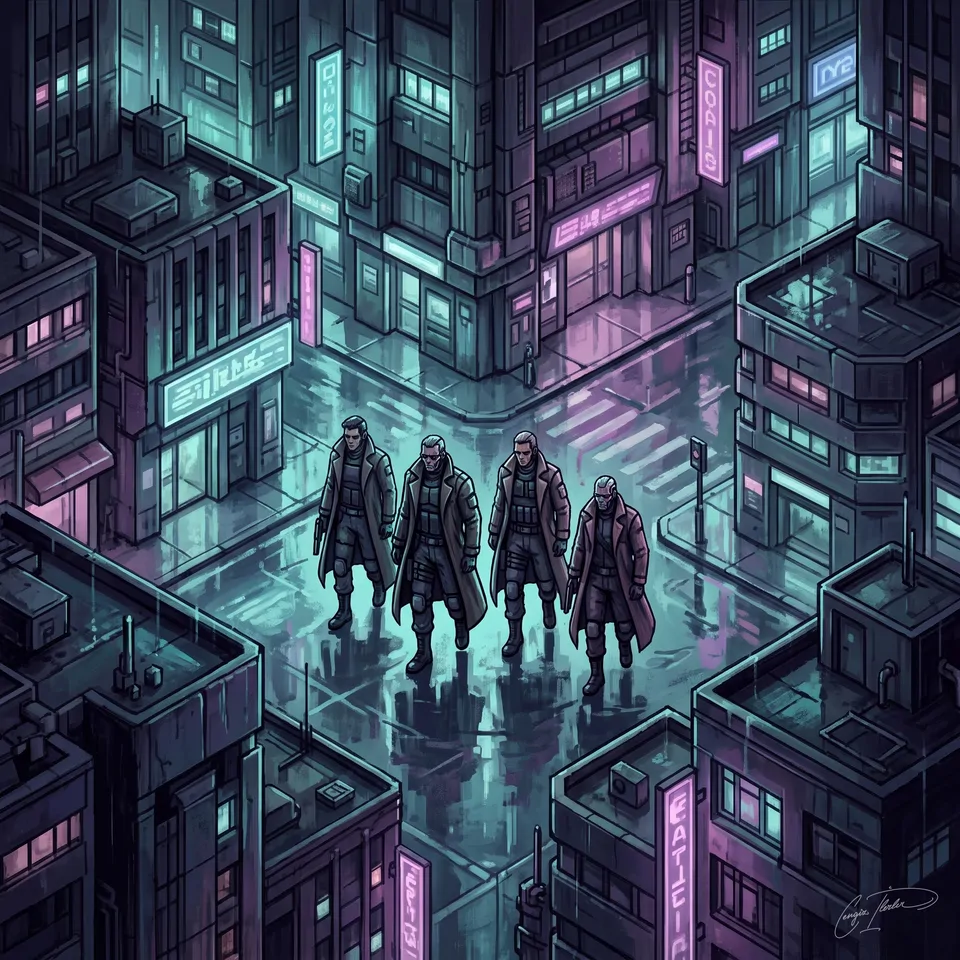 Painted cover art for Syndicate.