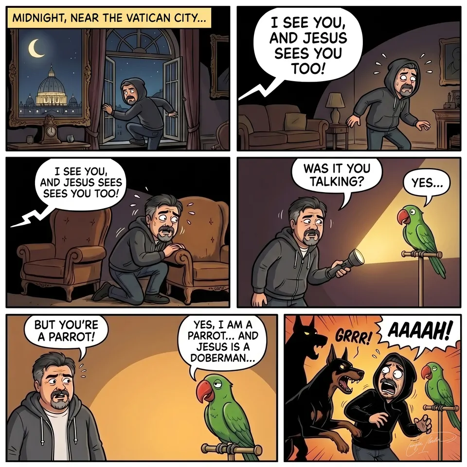 Jesus Sees You comic strip