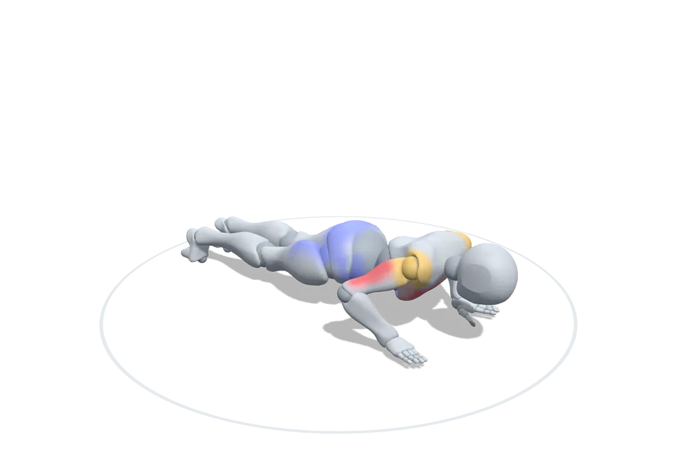 Push-ups: the figure doing the move
